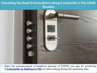 Everything You Need To Know Before Hiring A Locksmith In This COVID Situation