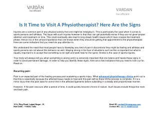 Is It Time to Visit A Physiotherapist? Here Are the Signs