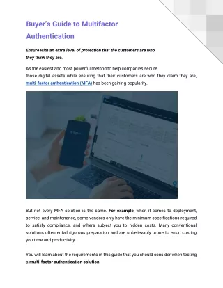 buyer s guide to multifactor authentication
