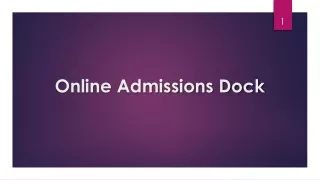 What is Online Admission