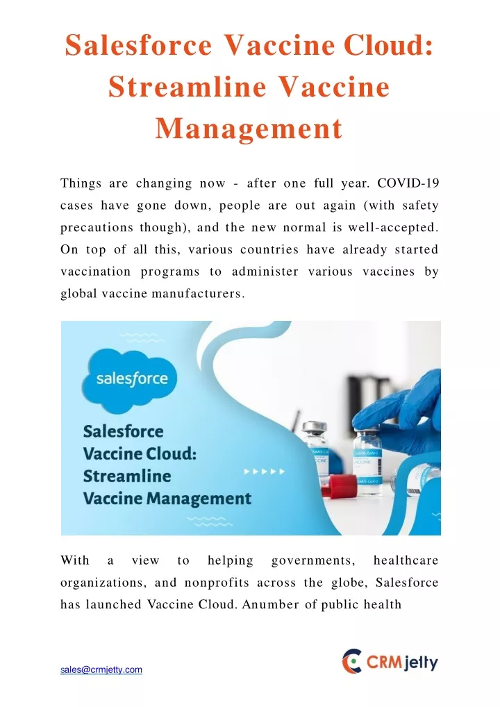 salesforce vaccine cloud streamline vaccine management