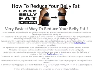 How To Reduce Belly Fat Within 20 Days