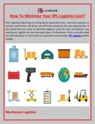 How To Minimize Your 3PL Logistics Cost?