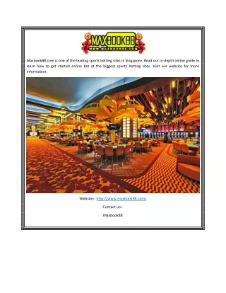 maxbook88 com is one of the leading sports