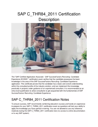 sap c thr84 2011 certification description