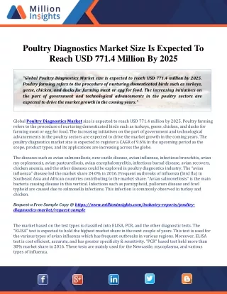 poultry diagnostics market size is expected
