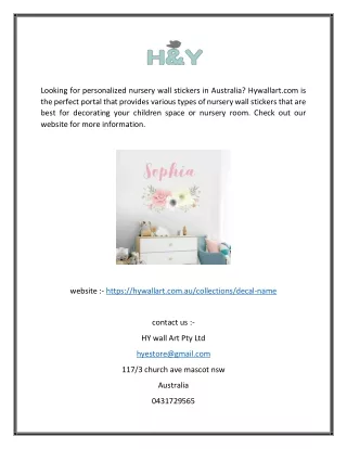 looking for personalized nursery wall stickers