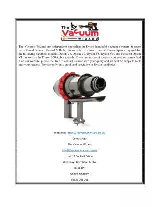 Dyson Vacuum Spare Parts Online Store | Thevacuumwizard.co.uk