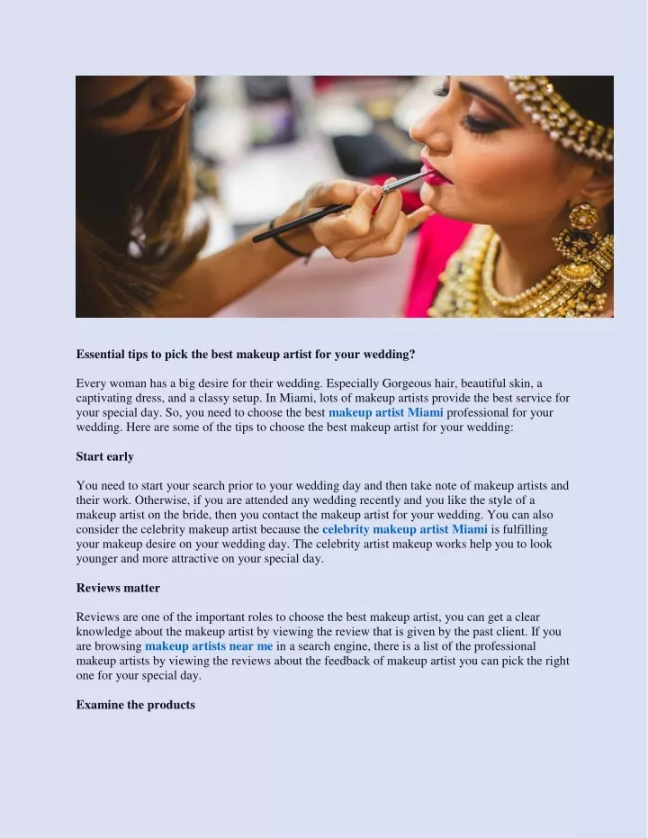essential tips to pick the best makeup artist