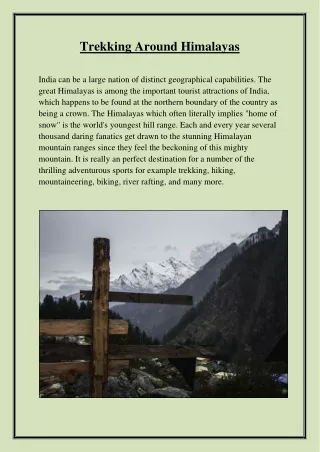 trekking around himalayas