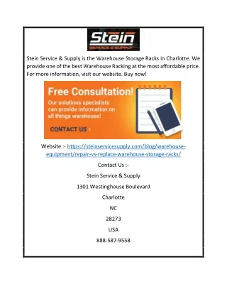 Warehouse Storage Racks | Stein Service & Supply