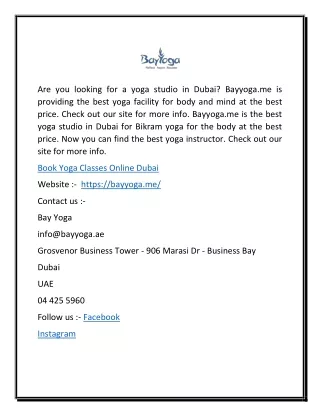 Bikram yoga in Dubai | Bay Yoga