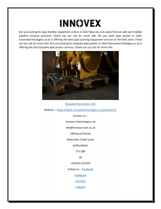 PE Gas Pipe USA | Innovex Technologies Ltd