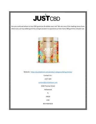 CBD Gummies Online | Justcbdstore.com