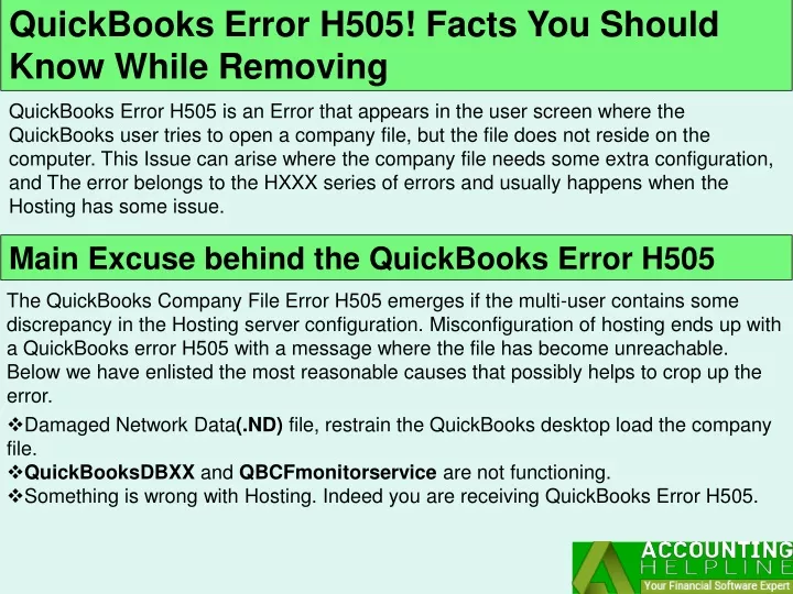 quickbooks error h505 facts you should know while