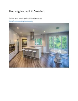 housing for rent in sweden