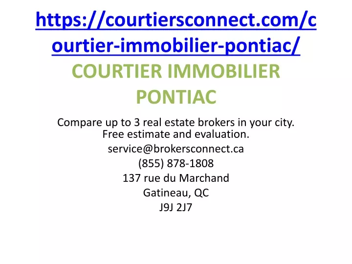 https courtiersconnect com courtier immobilier pontiac courtier immobilier pontiac