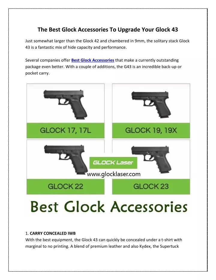 the best glock accessories to upgrade your glock