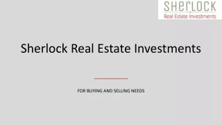 sherlock real estate investments