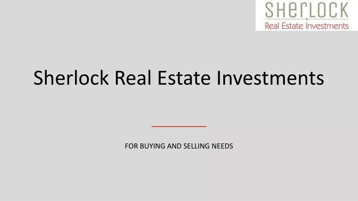 sherlock real estate investments