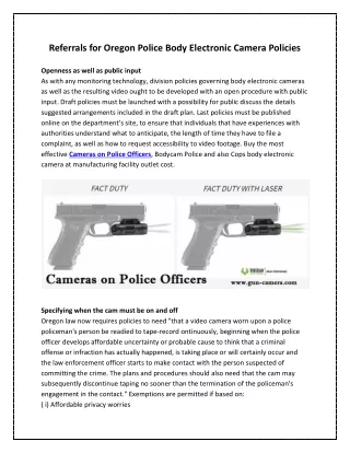 Buy Cameras on Police Officers