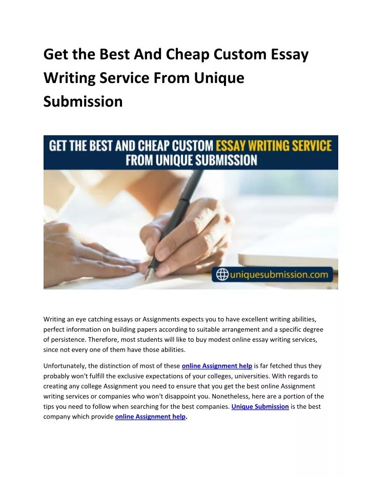 get the best and cheap custom essay writing