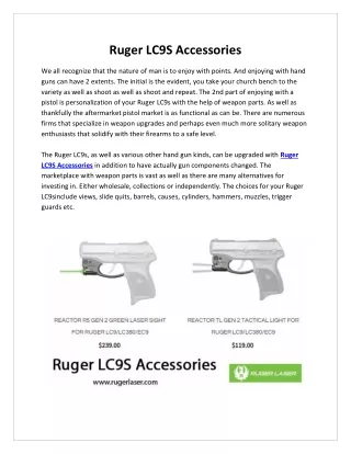 Ruger LC9S Accessories