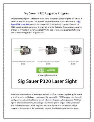 Sig Sauer P320 Laser Sight
