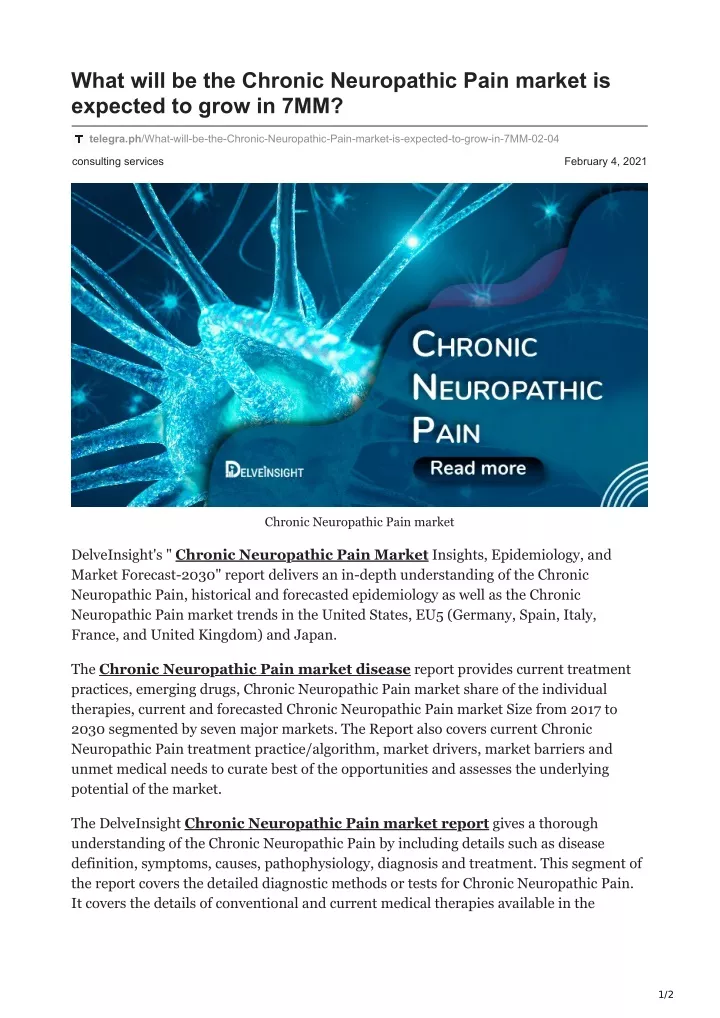 what will be the chronic neuropathic pain market
