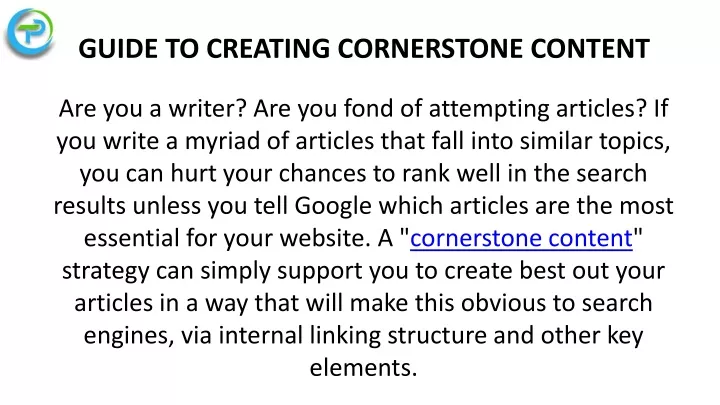 guide to creating cornerstone content