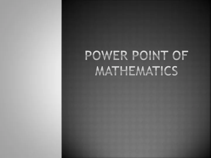 power point of mathematics