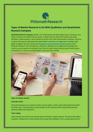 Types of Market Research to Do With Qualitative and Quantitative Research Company