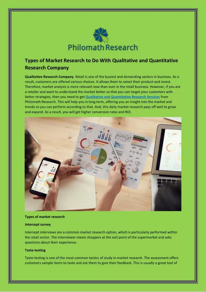 types of market research to do with qualitative