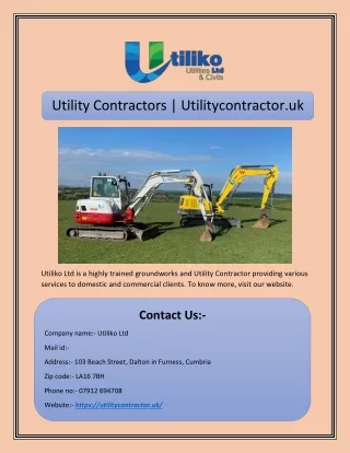 utility contractors utilitycontractor uk