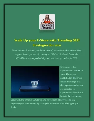 Scale Up your E-Store with Trending SEO Strategies for 2021