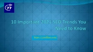 10 important 2021 seo trends you need to know