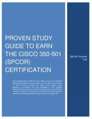 proven study guide to earn the cisco