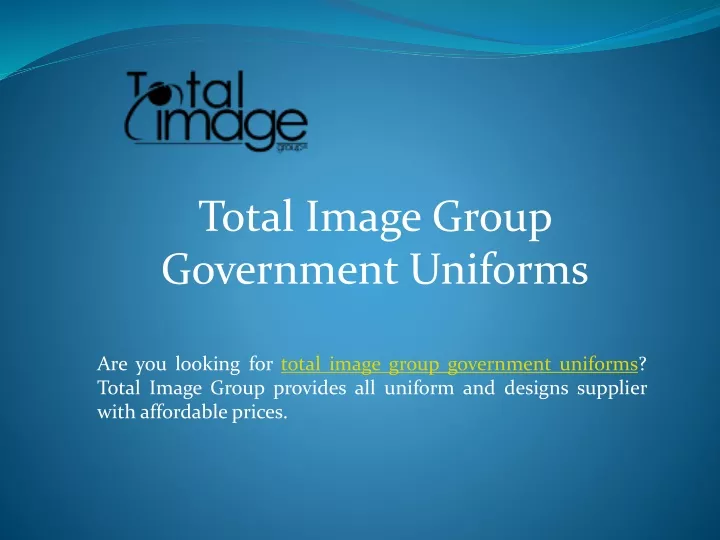 total image group government uniforms