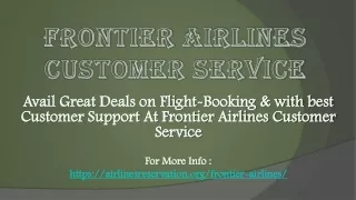 frontier airlines customer service