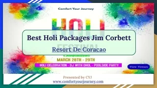 Best Holi Packages 2021 | Resort De Coracao Jim Corbett