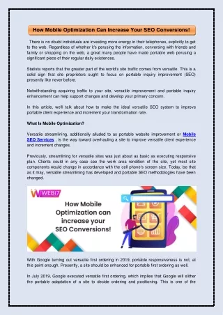 how mobile optimization can increase your