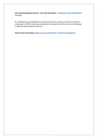 ionic app development services hire ionic