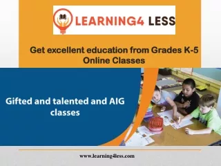 Get excellent education from Grades K-5 Online Classes