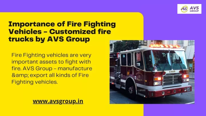 importance of fire fighting vehicles customized