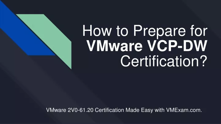 how to prepare for vmware vcp dw certification
