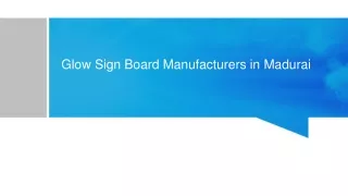 Glow Sign Board Manufacturers in Madurai