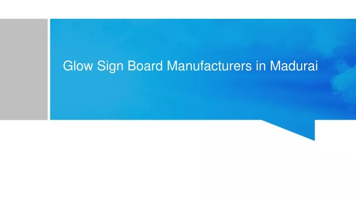 glow sign board manufacturers in madurai