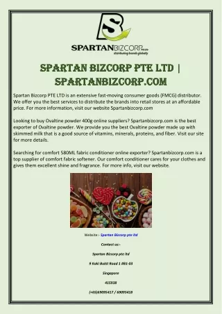 Spartan Bizcorp PTE LTD | Spartanbizcorp.com
