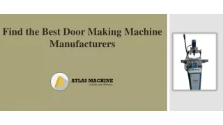Best Door Making Machine Manufacturers at Best Cost