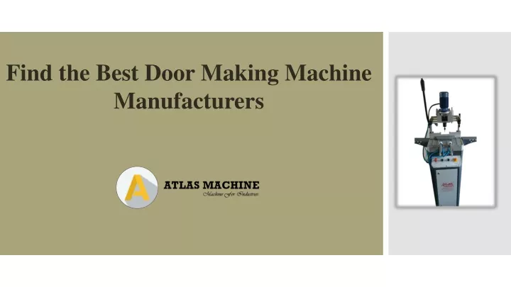 find the best door making machine manufacturers